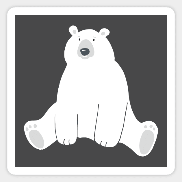 Charming Polar Bear Sticker by JunkyDotCom